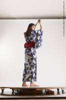 japanese woman in kimono with sword saori 15c